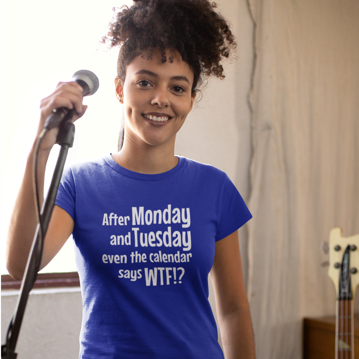 Humor text printed round neck half sleeve t shirt for Women