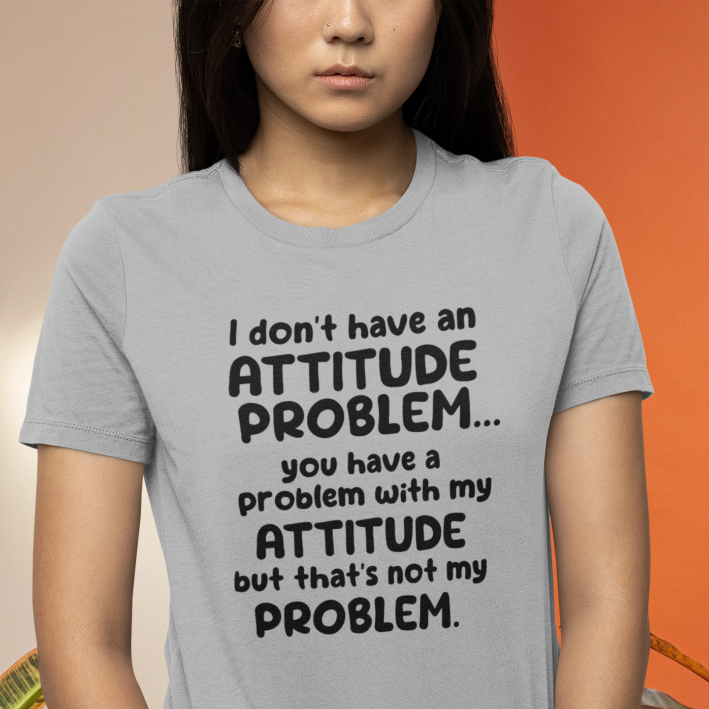 Humor text printed round neck half sleeve t shirt for Women