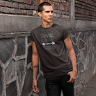 men’s gymming vibe graphic t-shirt charcoal grey crew neck