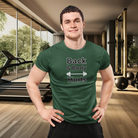 men’s gymming vibe graphic tee olive green crew neck