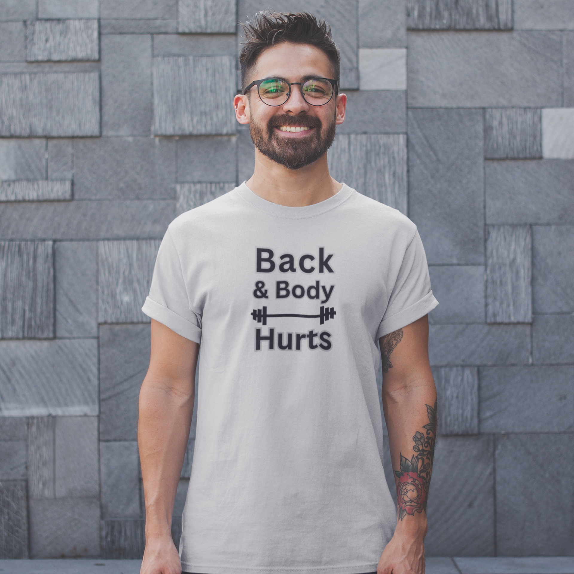 gymming vibe printed t-shirt for men white