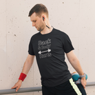 men’s gymming vibe text printed crew neck t-shirt black