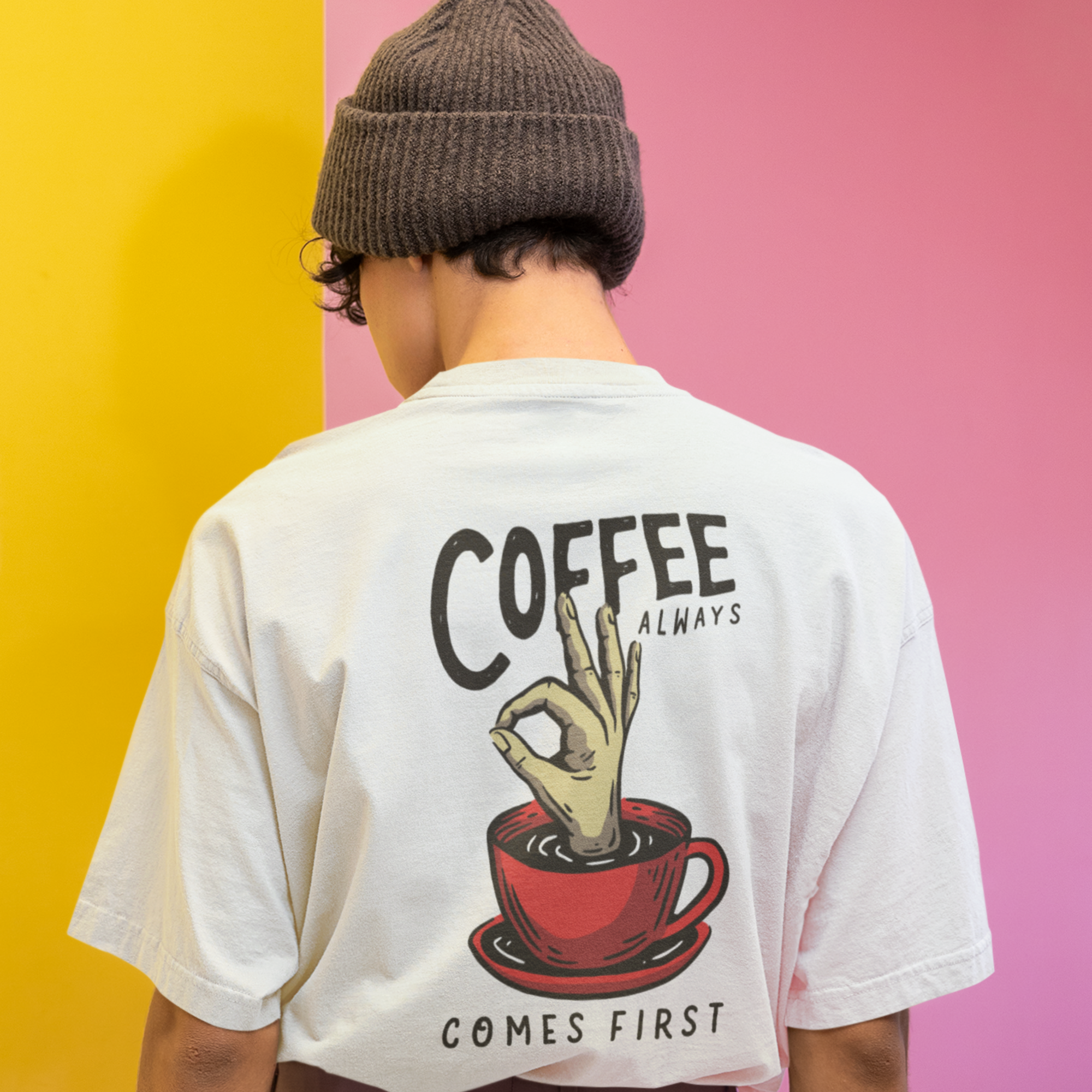 Casual oversized back printed shirt for men