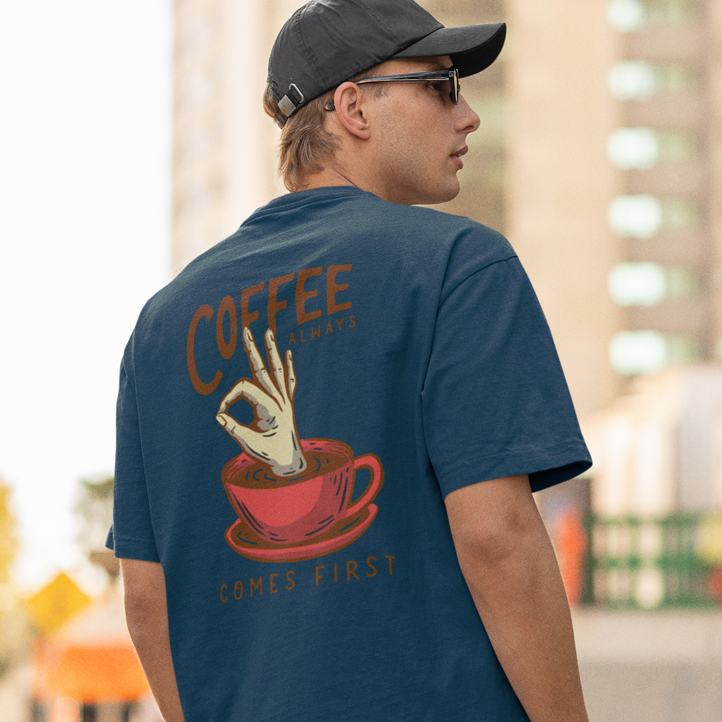 Men’s street style t-shirt with back artwork”