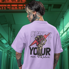 Men’s summer streetwear oversized tee with print