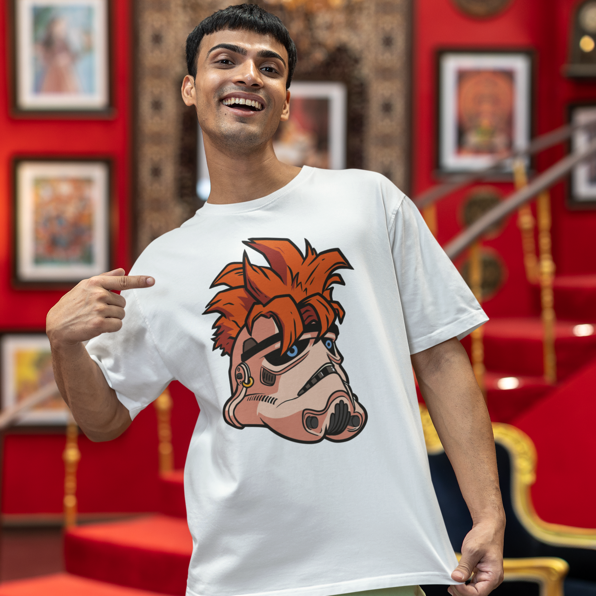 Men Stormtroopers graphic printed oversized Tee