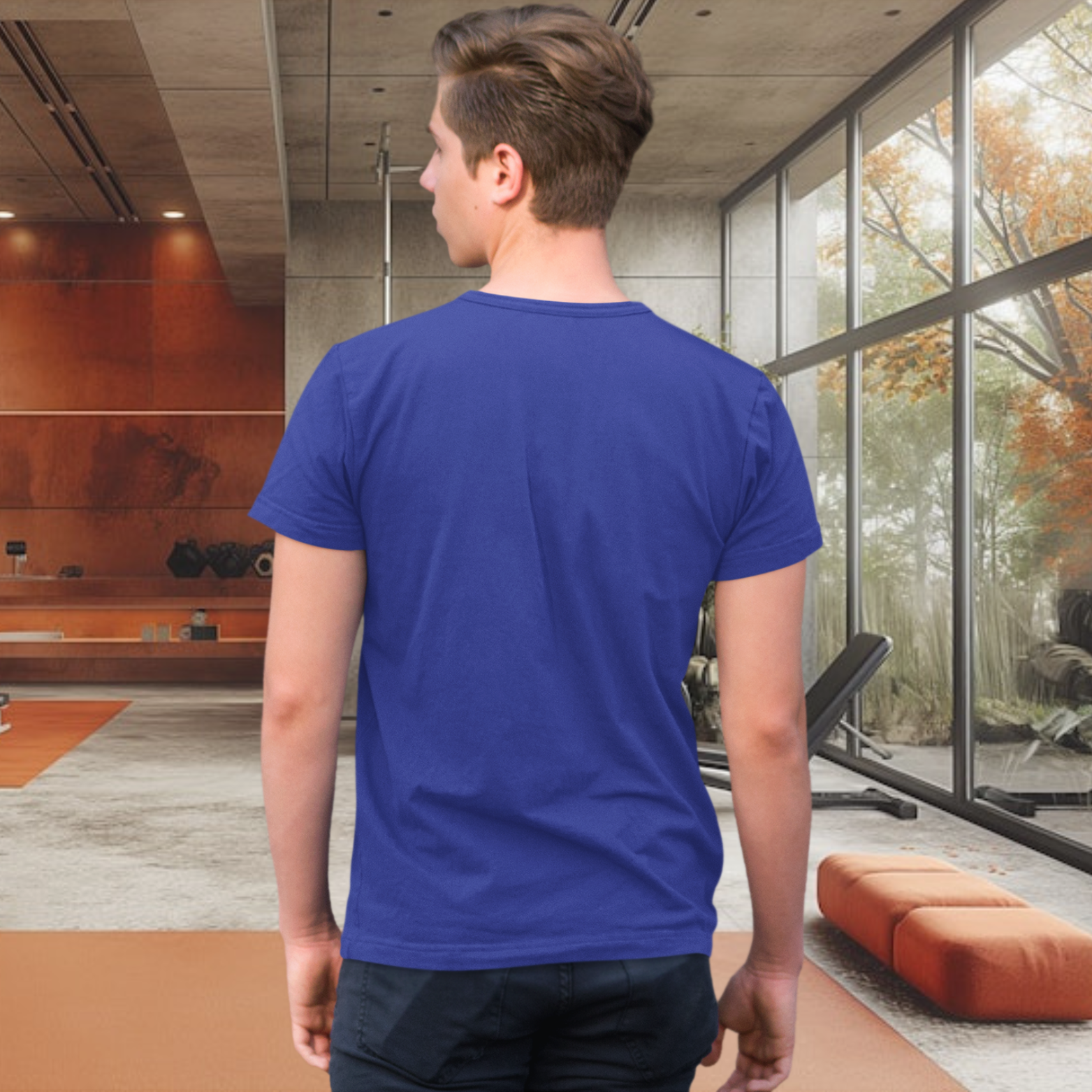 men’s gymming vibe text printed t-shirt loose fit men