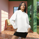 White hoodie for women