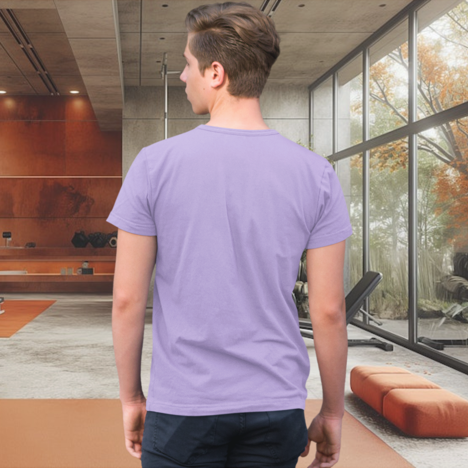 men’s gymming vibe text print tee gym & casual men