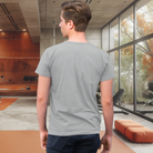 men’s gymming vibe text printed crew neck tee workout style