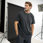 black men oversized graphic t-shirt motivational statement