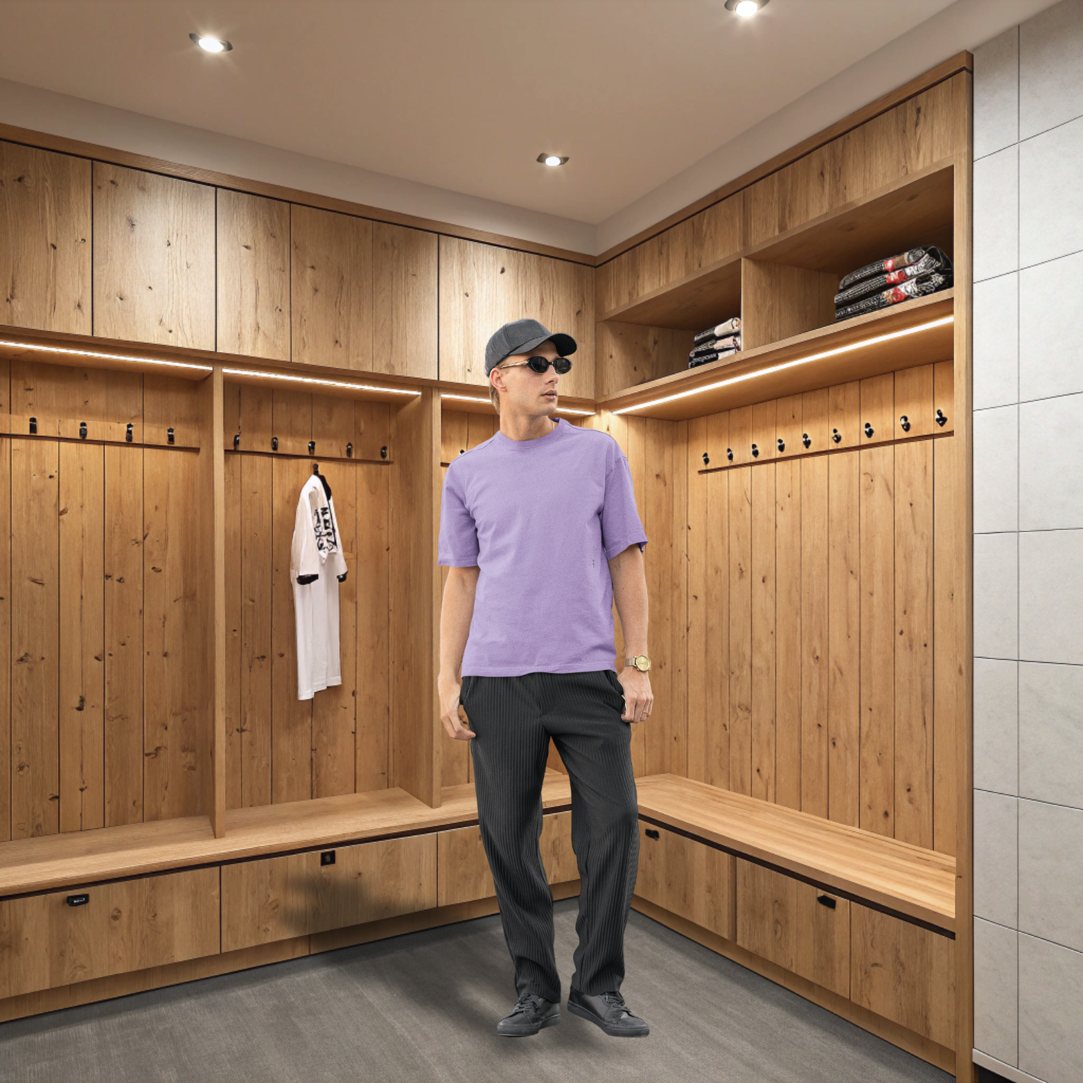 Iris Lavender Men’s Oversized Tee