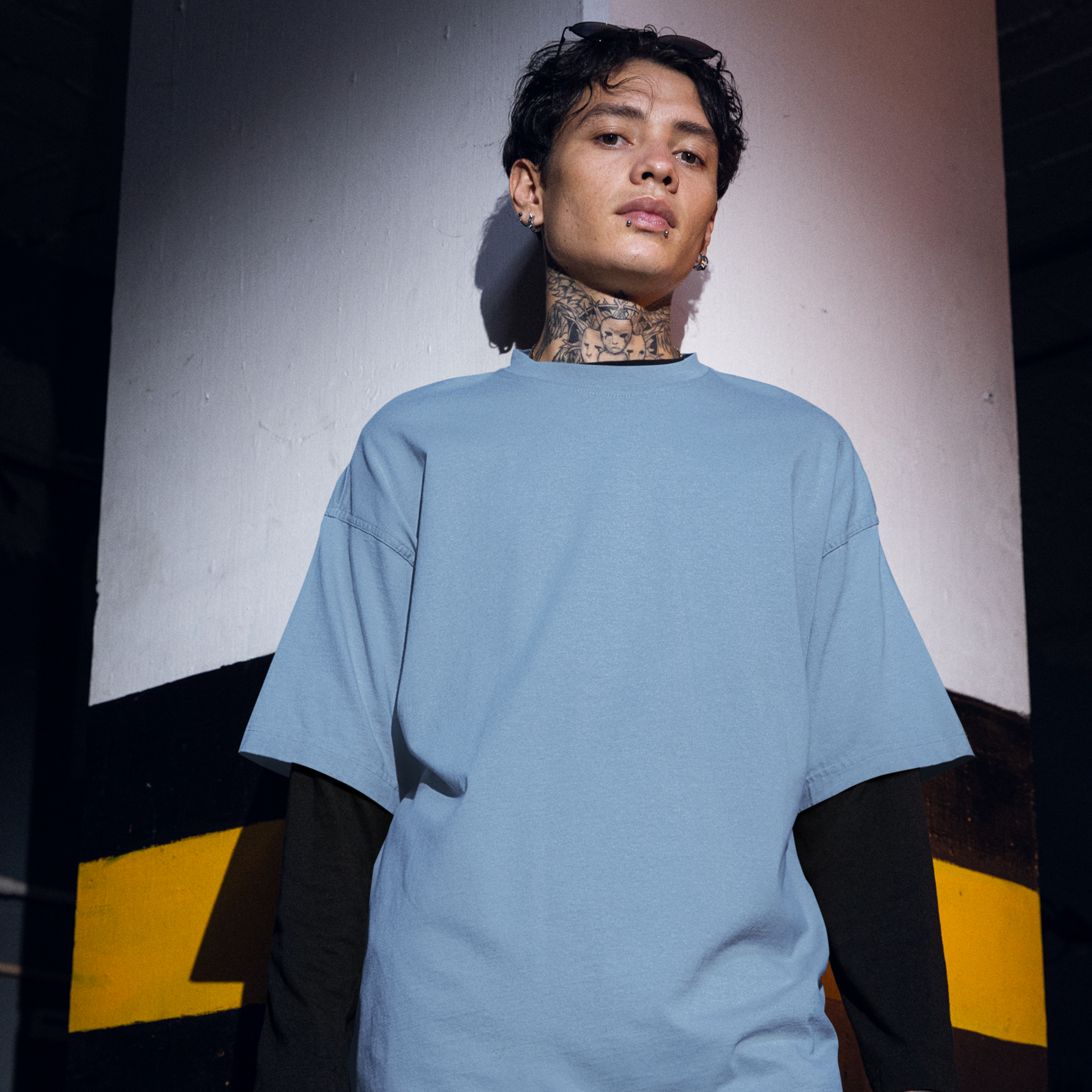 Baby Blue Oversized T-Shirt for Men