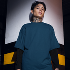 Navy Blue Oversized  T-Shirt for Men