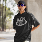 Men gym wear oversized round neck t-shirt