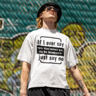 Oversized men’s t-shirt with funny quote print