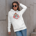 Oversized women streetwear hoodie with skull design