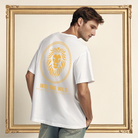 oversized white men’s t-shirt with motivational text print
