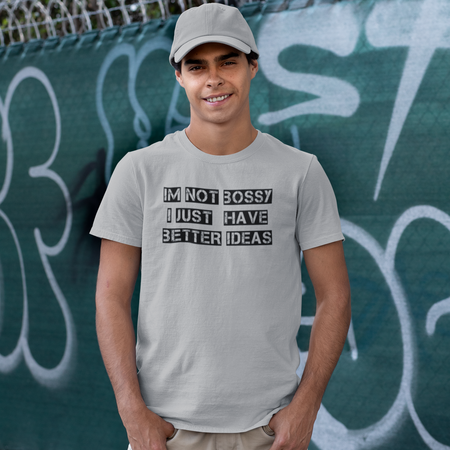 Humorous text printed round neck t-shirt for Men