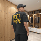 Streetwear Oversized Back Printed T-Shirt in Black