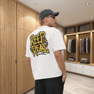 Streetwear Oversized Back Printed T-Shirt in White