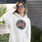 Classic fit streetwear hoodie women white monogram