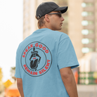 Men’s Oversized Back Printed Streetwear T-Shirt – Baby Blue