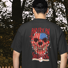 Men’s Oversized Back Printed Streetwear T-Shirt – Black