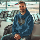 Tiger illustration printed on the men’s hoodie