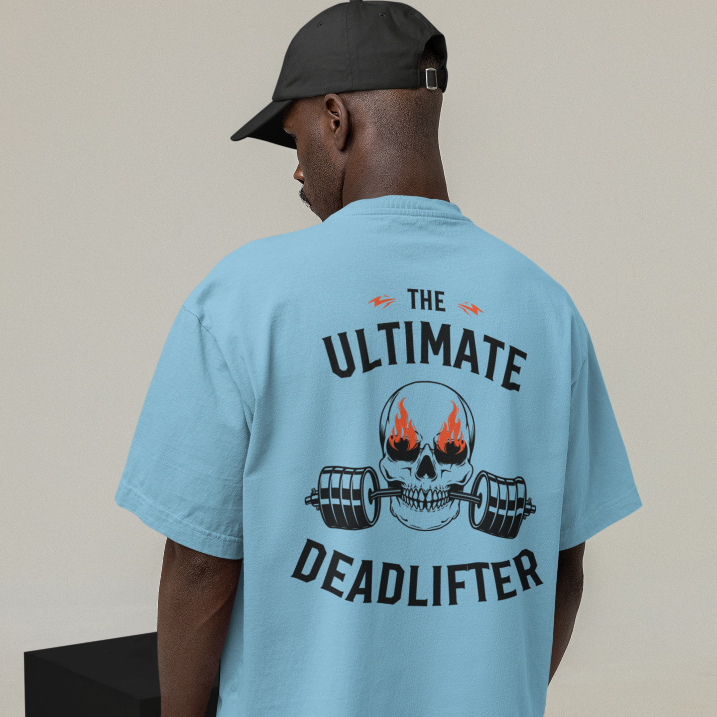 Round neck workout T-shirt for men, oversized fit