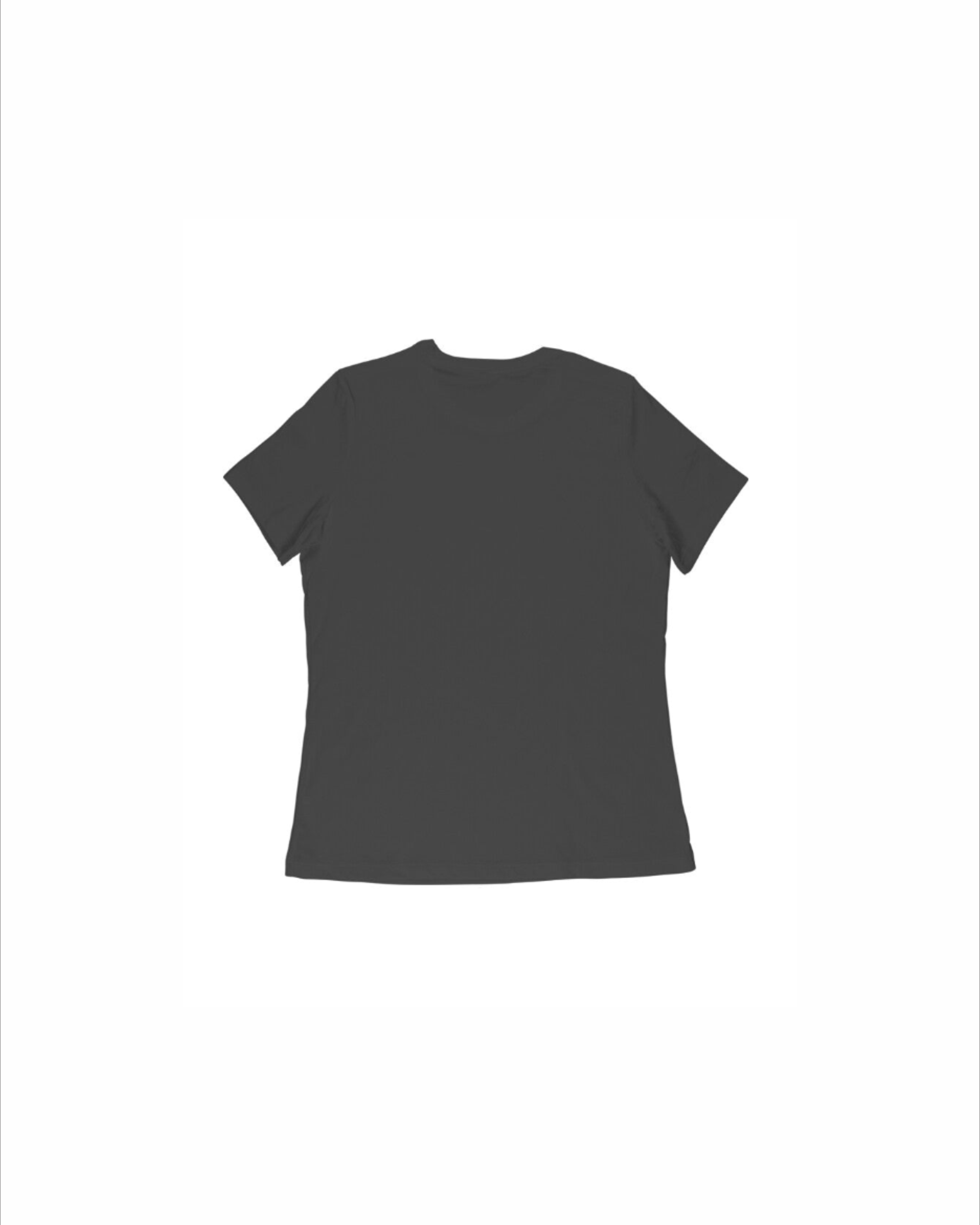 Black t-shirt on a white background