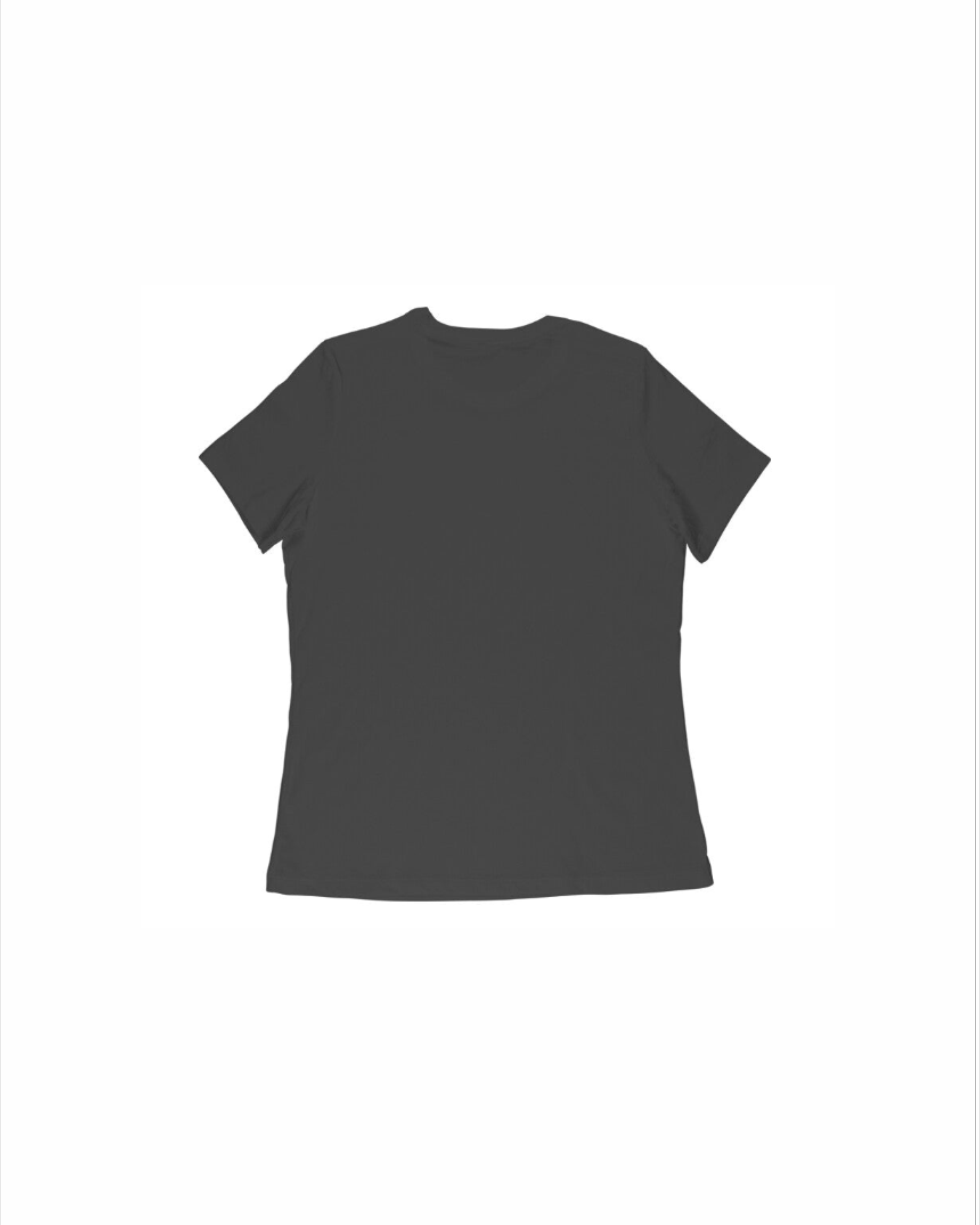 Black t-shirt on a white background