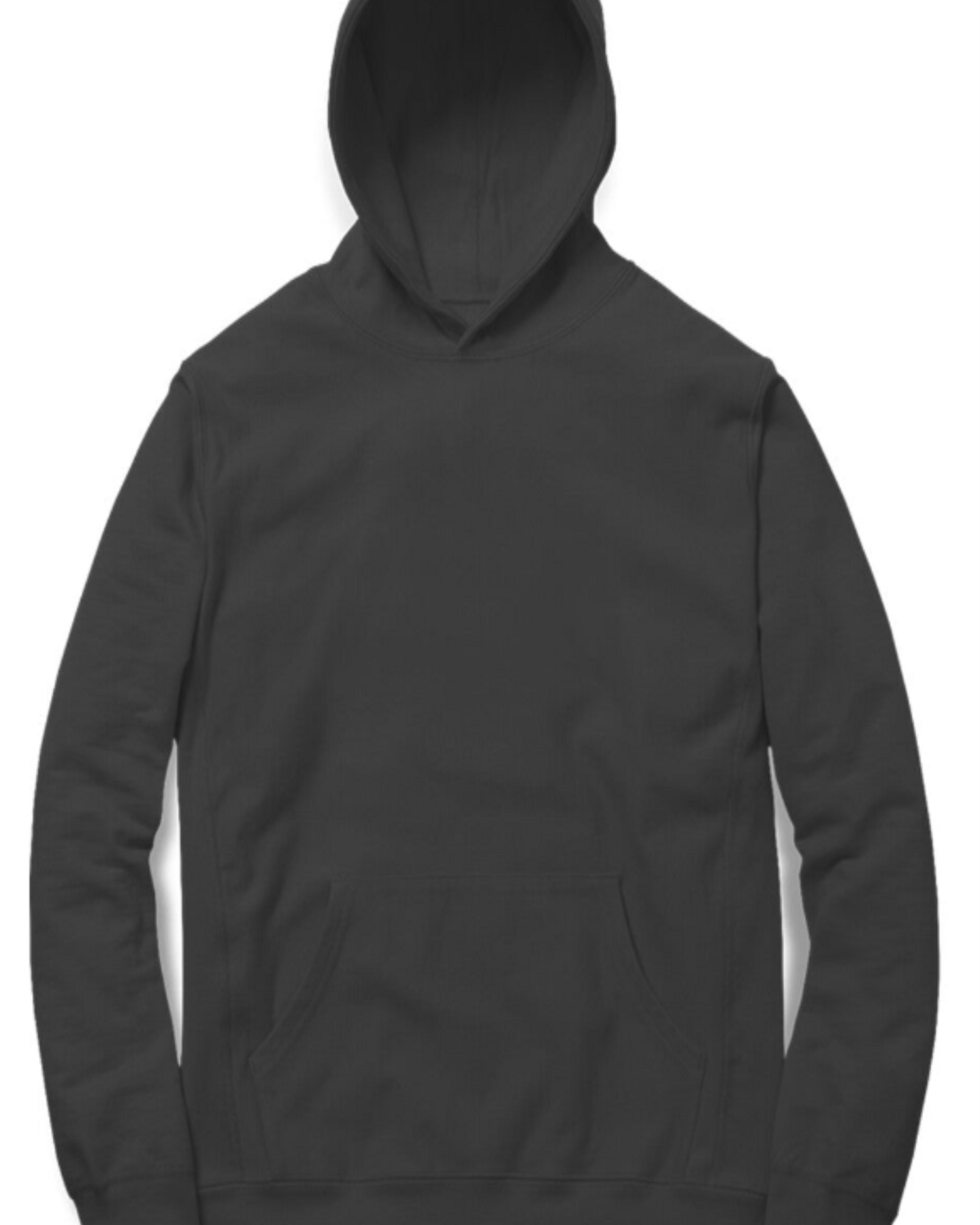 Black hoodie on a white background
