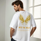 men’s motivational graphic text printed oversized black t-shirt