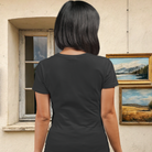 Women Half Sleeve Black Tee With Humor Text Print | Kyloug