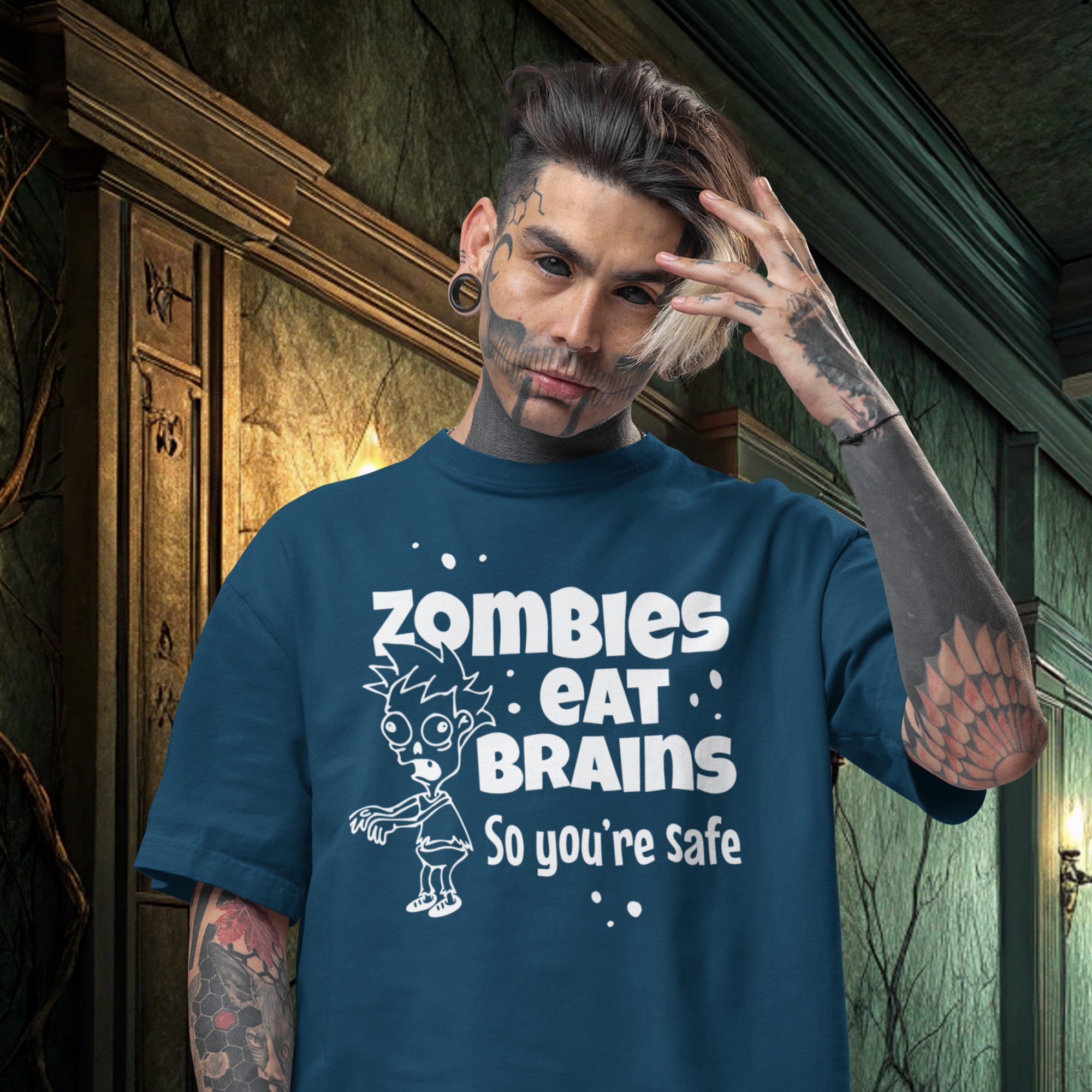 Funny quote printed t-shirt for men oversized fit