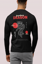 Stylish dragon back print long sleeve t-shirt for men