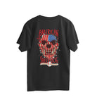 Casual Oversized Back Printed Cotton T-Shirt