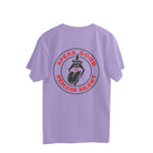 Men’s Oversized Back Printed Streetwear T-Shirt – Iris Lavender