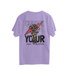 Oversized white t-shirt for men with creative back print