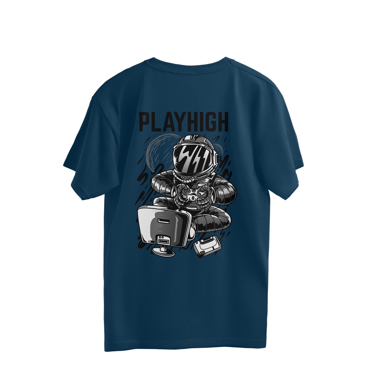 Bold Graphic Back Print Oversized Streetwear T-Shirt for Men