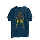 Round neck oversized tee for men with back design