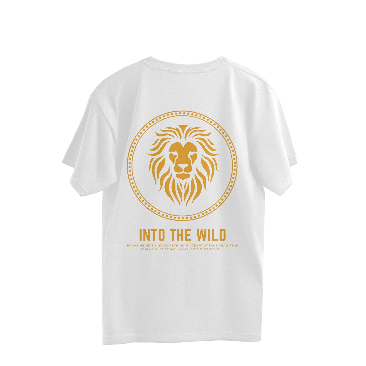 white men’s oversized tee motivation quote print