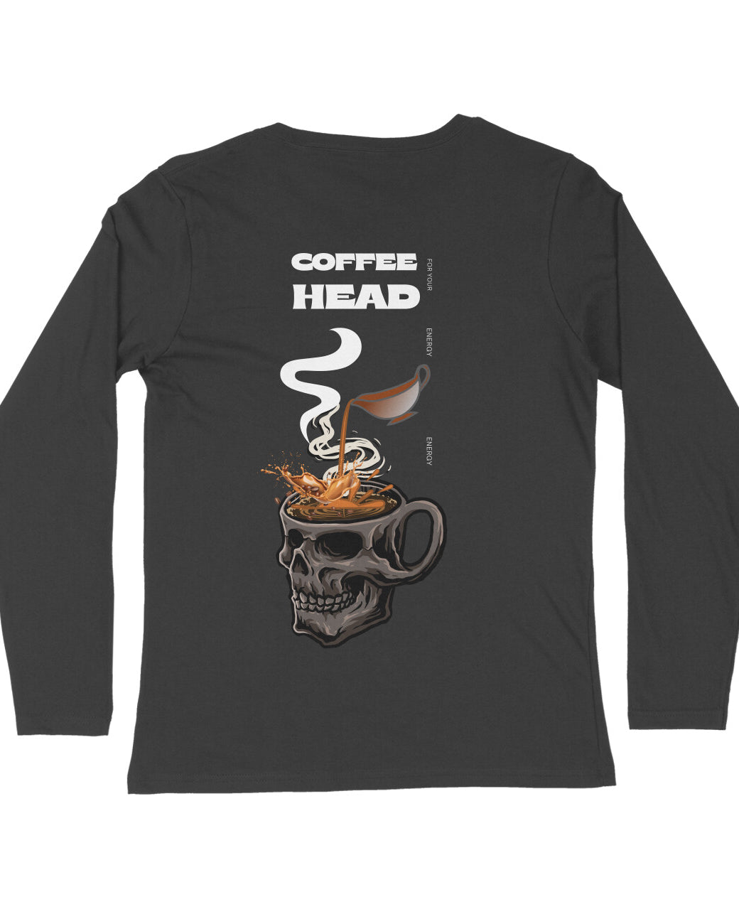 Trendy coffee theme full sleeve t-shirt for men