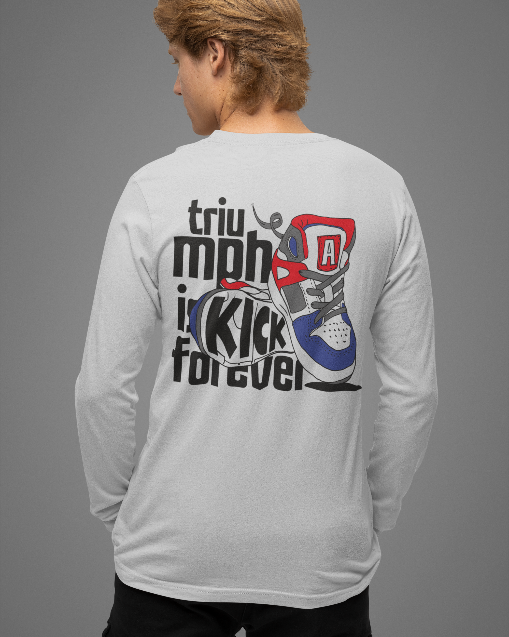 men grey full sleeve printed t shirt regular fit