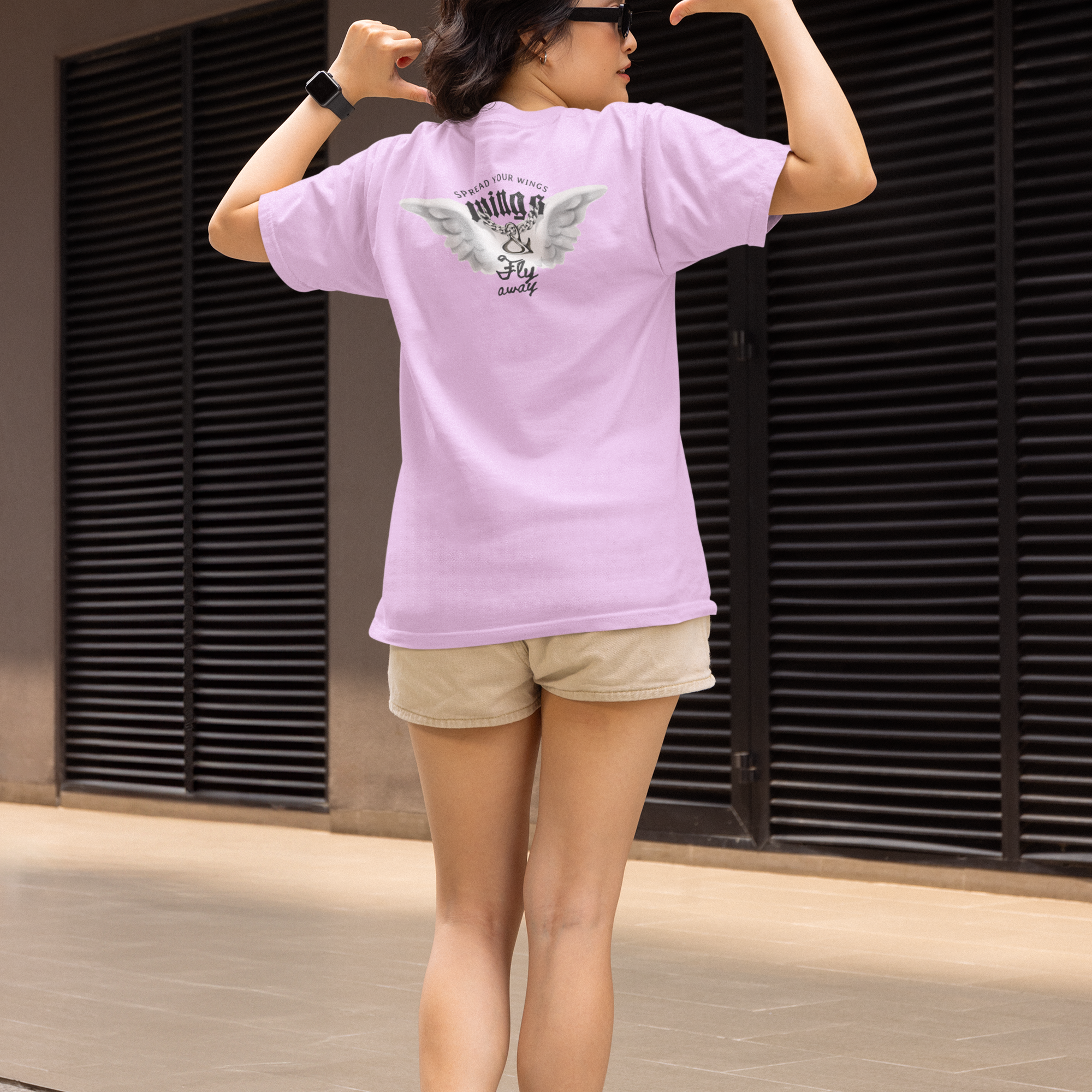 Women half sleeve pink graphic tee cotton