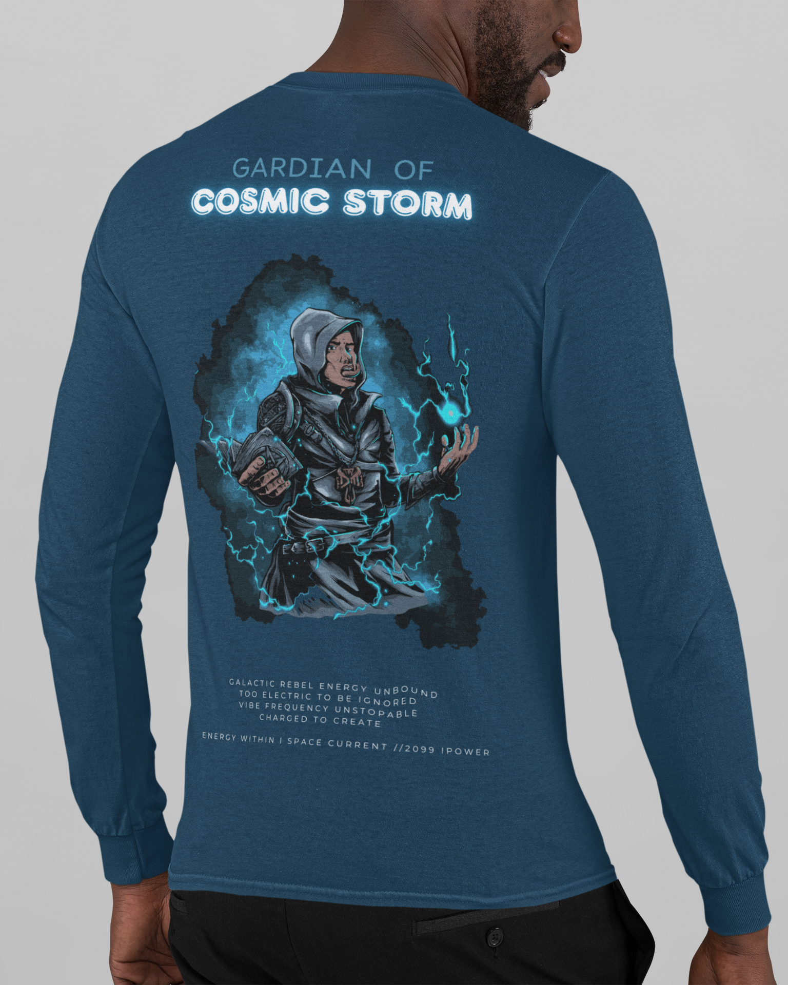 Guardian of Cosmic Storm full sleeve round neck t-shirt for men