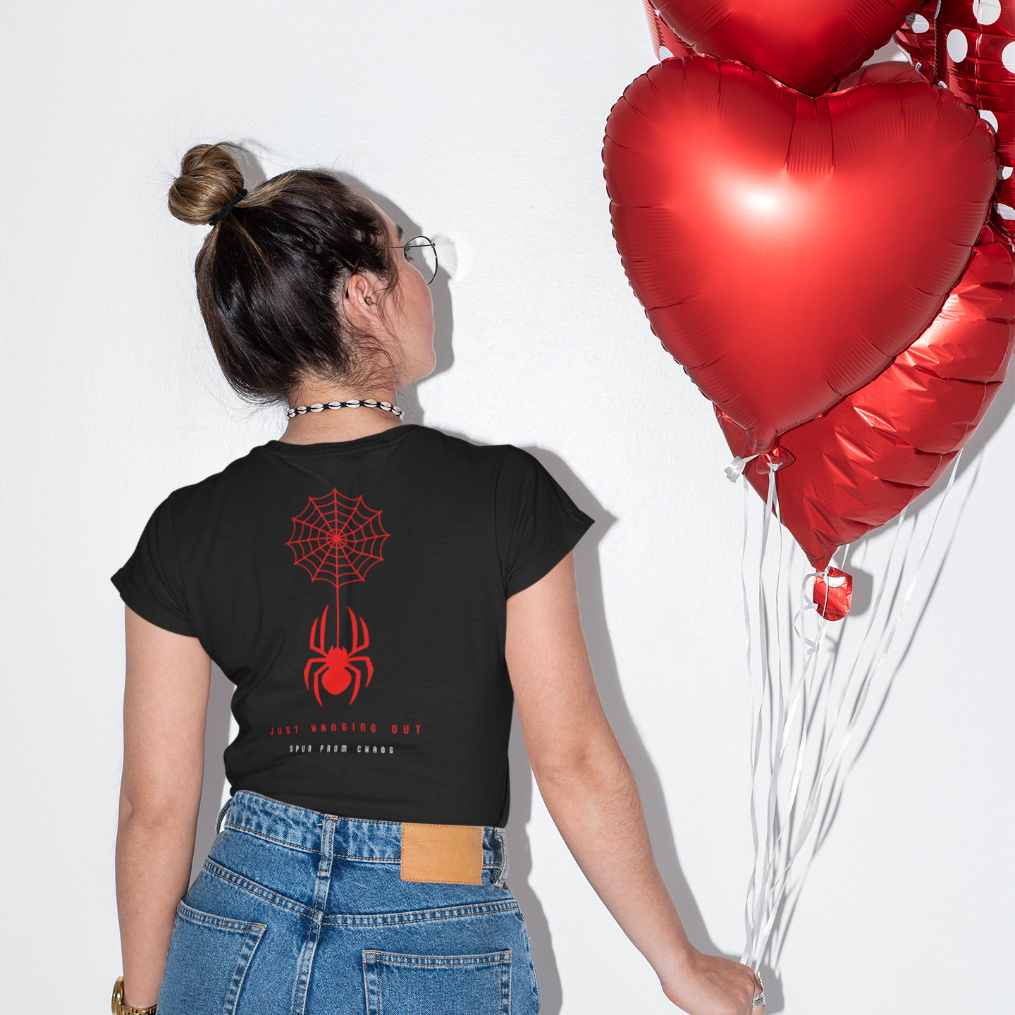 Women’s Spider Back Printed Classic Fit Half Sleeve Round Neck T-Shirt