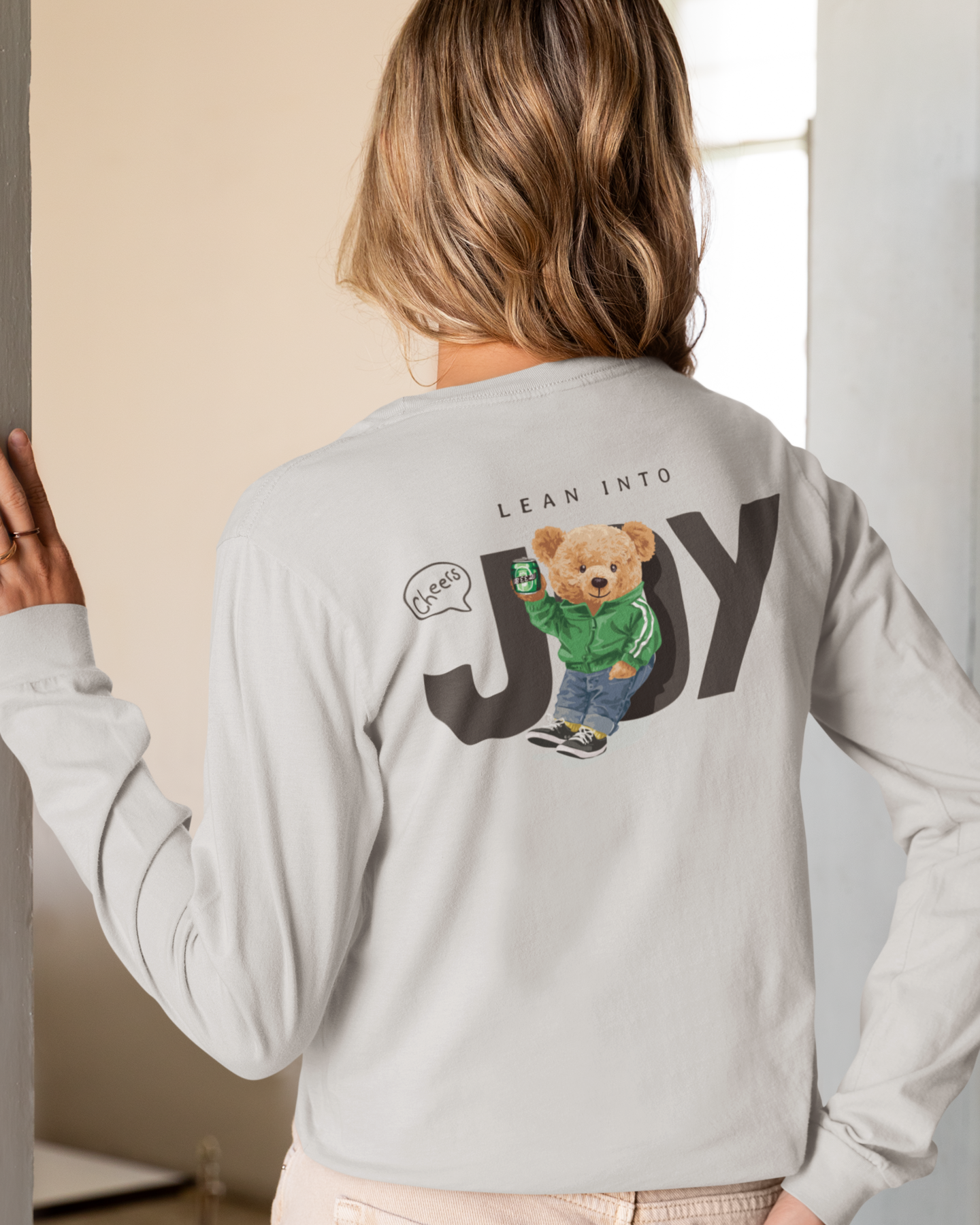 Party graphic oversized black full sleeve t-shirt men