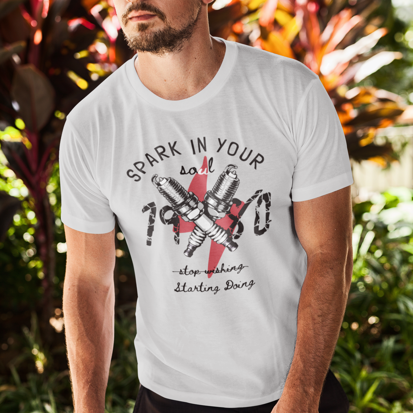 Grey graphic T shirt for men streetwear